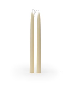 Vier bijenwas kaarsen wit ø 2,2 cm 30 cm in cadeauverpakking 2