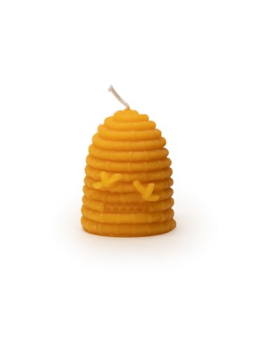 Kaars in de vorm van een bijenkorf met twee bijtjes
