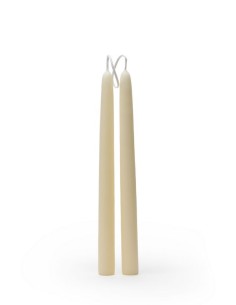 Twee bijenwas kaarsen wit ø 2,2 cm 30 cm in cadeauverpakking 2