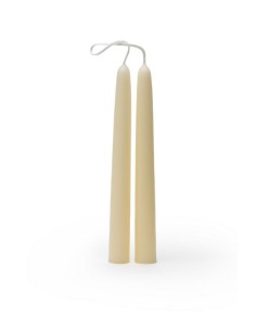 Met bleekaarde gebleekte dompelkaars ø 2,2 x 20 cm.