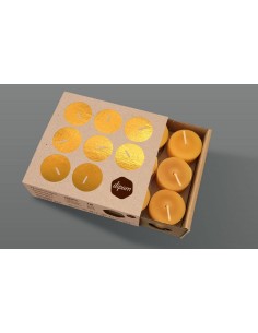 18 Bijenwas Theelichtjes in doosje