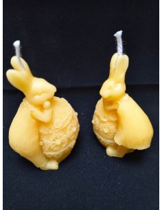 8 x 5,5 cm. Bijenwaskaars Paashaas Meisje