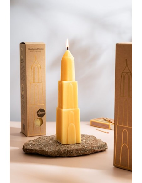 Domtoren Bijenwaskaars in cadeaudoosje