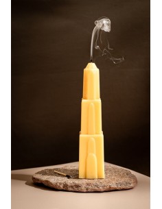 Domtoren Bijenwaskaars in cadeaudoosje 2