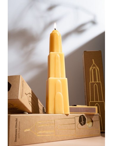 Domtoren Bijenwaskaars in cadeaudoosje