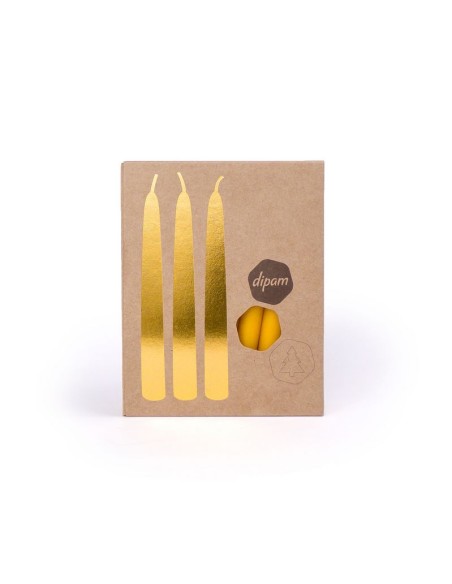 Kerstboomkaarsjes van Bijenwas