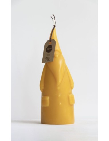 6,5 x 19 cm. Bijenwaskaars Kerstman