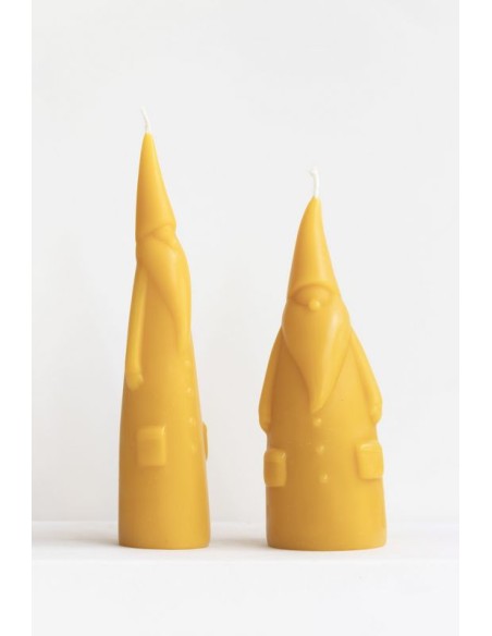 Kerstman Bijenwaskaars 