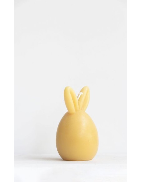 10,5 x 6 cm. Bijenwas Ei-Kaars Haas