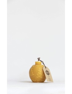  6 x 5 cm. Bijenwaskaars Kerstbal