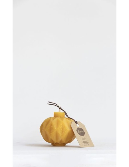 6 x 5 cm. Bijenwaskaars Kerstbal