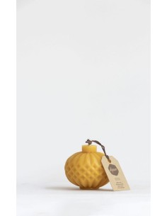 6 x 5 cm. Bijenwaskaars Kerstbal