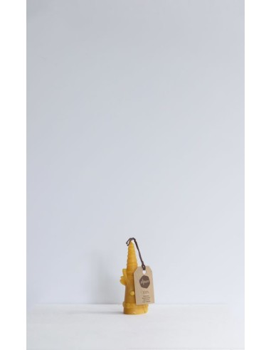 Bijenwaskaarsje Rendier met muts