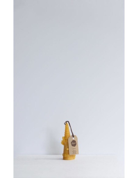 Bijenwaskaarsje Rendier met muts